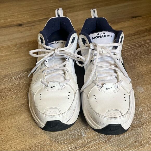 Nike Air Monarch White Leather Dad Shoes main image 5